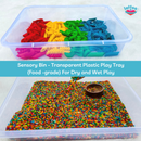 Sensory Bin Food Grade Plastic Play Tray for Dry and Wet Play for kids