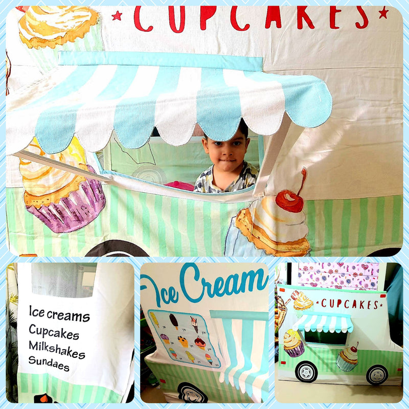 Role Play Deluxe Ice Cream & Cupcake Truck Playhouse Tent