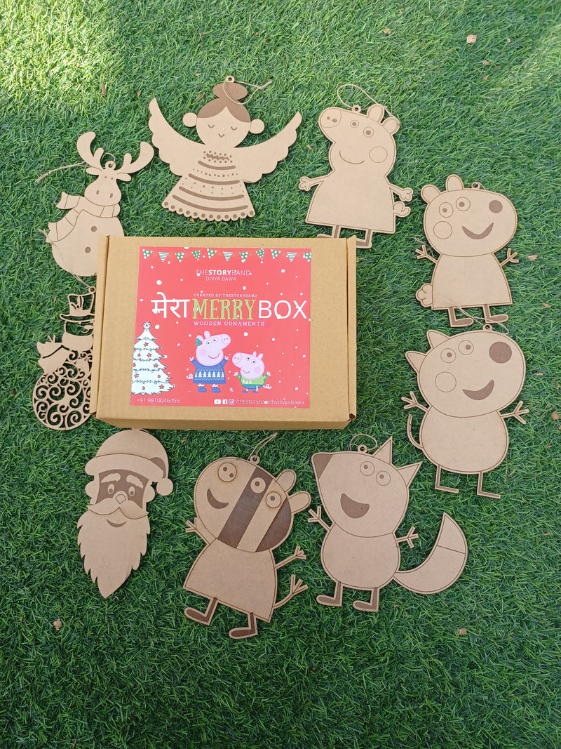 Wooden Ornaments Peppa Friends and Christmas