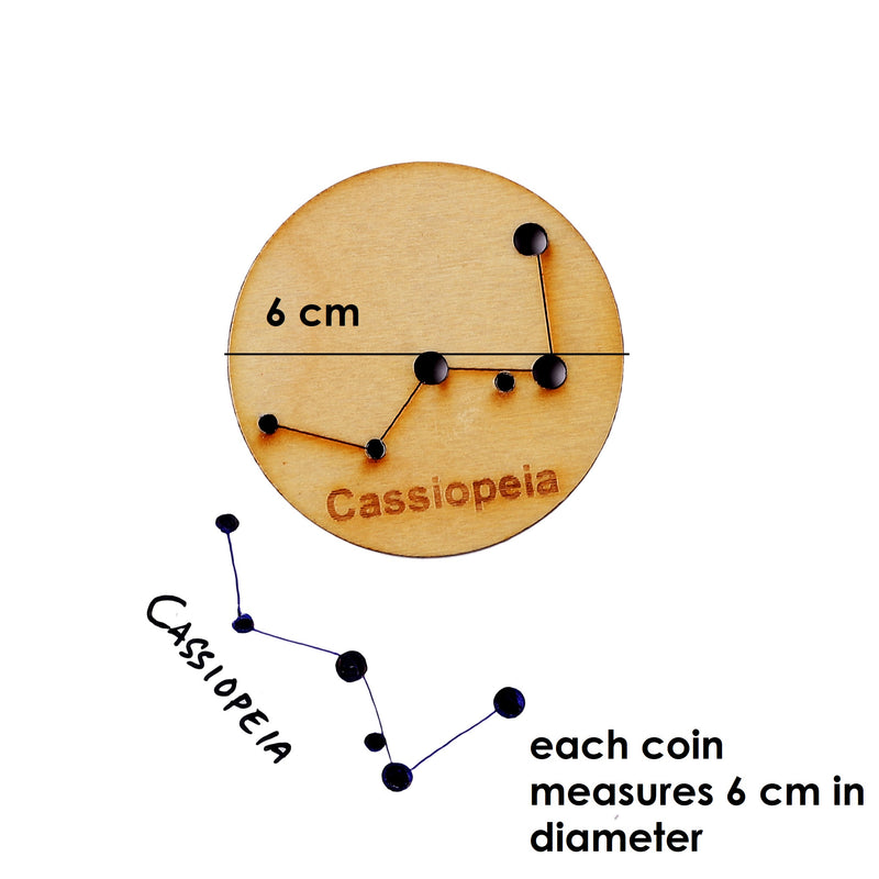 Little Star Gazers' Wooden Constellation Coins (17 Pieces)