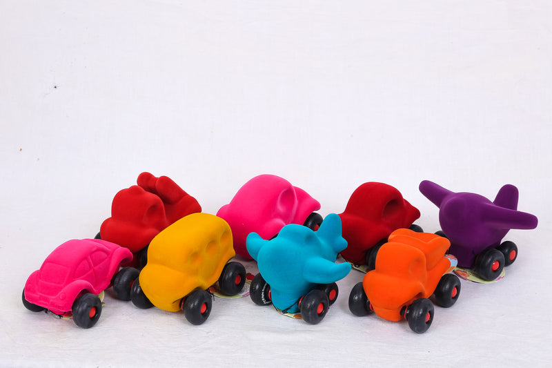 Little Vehicle Assortment - B (Set Of 8) (0 to 10 years) -(Non-Toxic Rubber Toys)