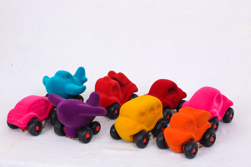 Little Vehicle Assortment - B (Set Of 8) (0 to 10 years) -(Non-Toxic Rubber Toys)