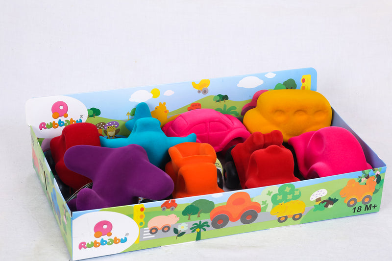 Little Vehicle Assortment - B (Set Of 8) (0 to 10 years) -(Non-Toxic Rubber Toys)