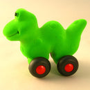 Soft Aniwheel Dinosaur Large - Green (0 to 10 years)(Non-Toxic Rubber Toys)