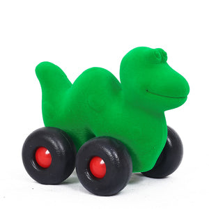 Soft Aniwheel Dinosaur Large - Green (0 to 10 years)(Non-Toxic Rubber Toys)