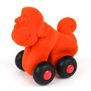 Orange Monkey With Yellow Wheels (0 to 10 years)(Non-Toxic Rubber Toys)