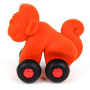 Orange Monkey With Yellow Wheels (0 to 10 years)(Non-Toxic Rubber Toys)