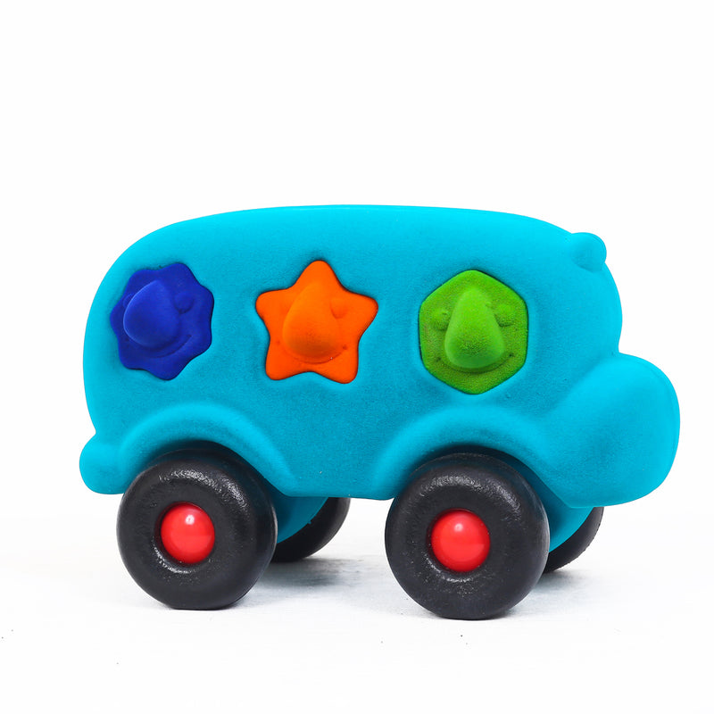 The Shape Sorter Bus Large Turquoise (0 to 10 years)(Non-Toxic Rubber Toys)