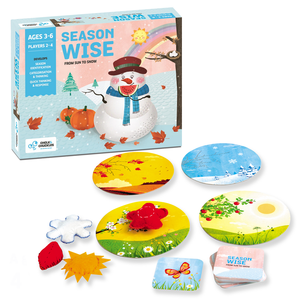 JoGenii - Season Wise- Quick Thinking, Sorting Learning Game - Chalk ...