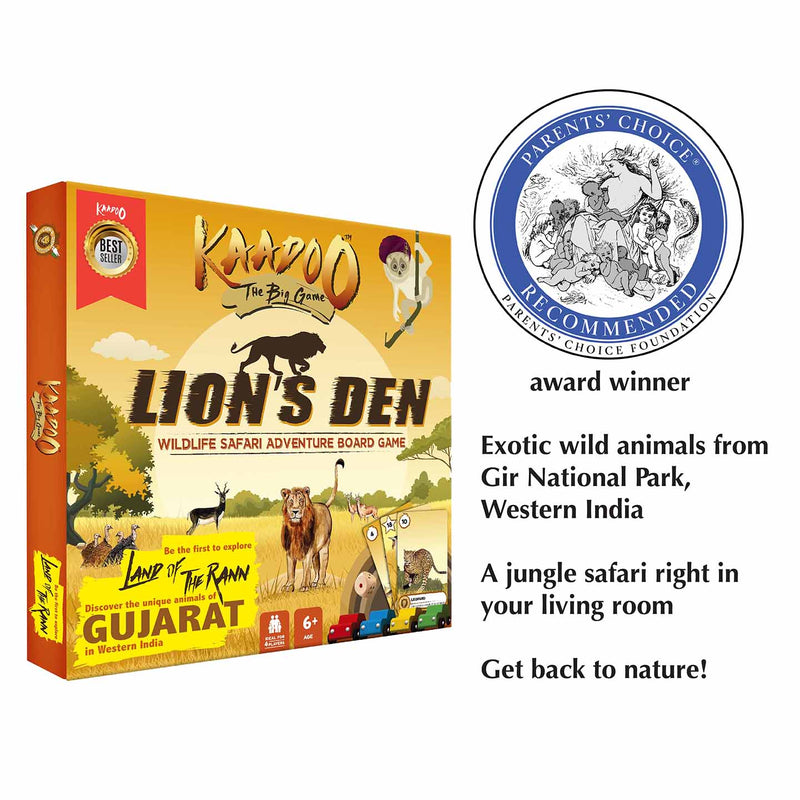 Lion’s Den-Western India Edition Jungle Wildlife Safari Adventure Board Game