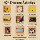 The Funny Mind Giant Talking Train with 2 Different Activity Coach Busy Board Activity Wall Panel for Kids | Montessori Sensory Wall Activity Center for Décor, Play, Learn, and Write