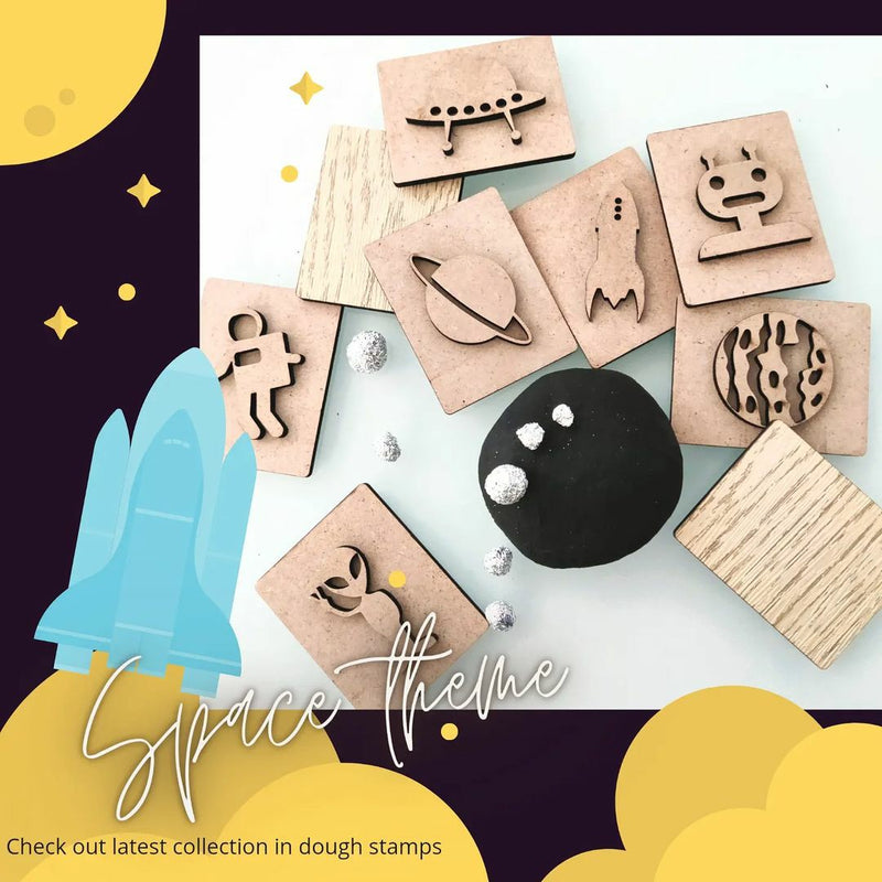 KIDDO KORNER | Space Theme Stamp Set | Stamp Art for Kids | Stamping Kit | Stamp Toy Kit Set of 9…