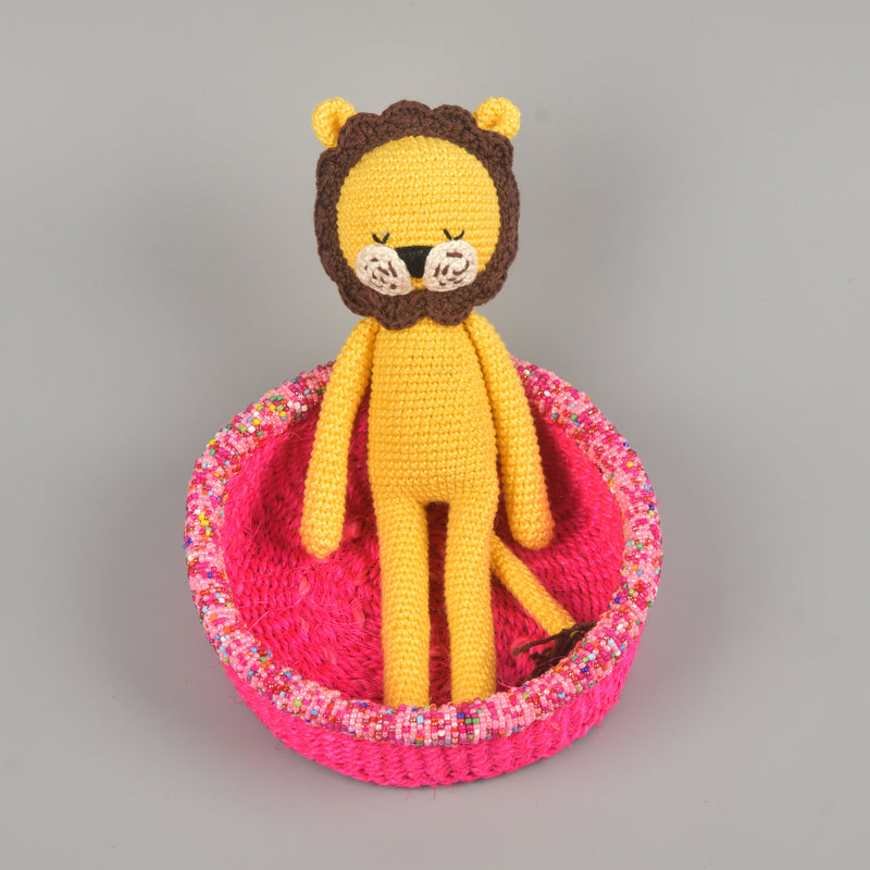 Svecha Toys: Adam the lion crochet slender doll