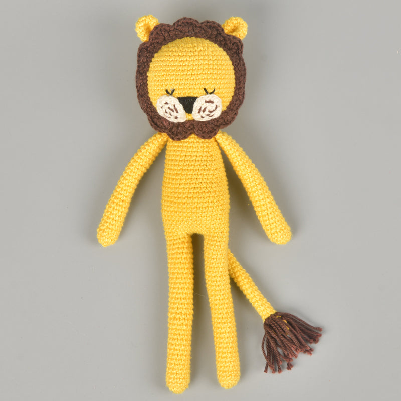 Svecha Toys: Adam the lion crochet slender doll