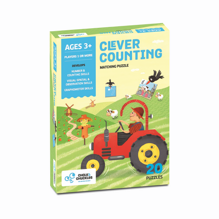 Clever Counting - Preschooler, Self Correcting Matching Numbers Puzzle