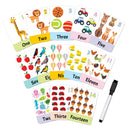 Flash Cards Numbers - 30 Double Sided Wipe Clean Flash Cards for Kids (With Free Pen) : Early Learning Children Book By Dreamland Publications 9789388416023
