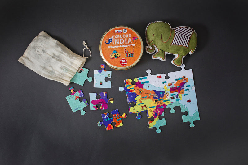 CocoMoco Kids Around the World Map Puzzles Combo Pack for 2-6 year olds