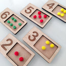 KIDDO KORNER | Wooden Tracing Writing and Counting Tray | Tracing Tray for Kids | MDF Numbers Writing Tray Toy | 0 to 9 Numbers Counting Tray | Tracing and Counting Tray for Kids.