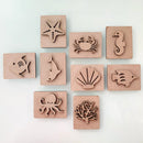 KIDDO KORNER | Ocean Theme Stamp Set | Stamp Set of 9 | Stamping Set Toy for Kids | Art & Craft | Stamp Art Set…