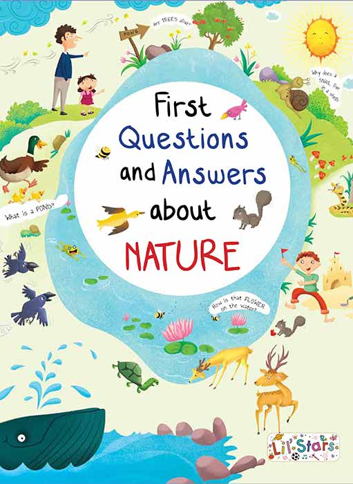Set of 4 First Questions and Answers Board Books including Human Body, Things at Home, Nature and Animals & Birds