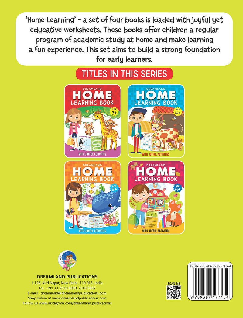 Home Learning Book With Joyful Activities - 4+ : Interactive & Activity Children Book by Dreamland Publications 9789387177154