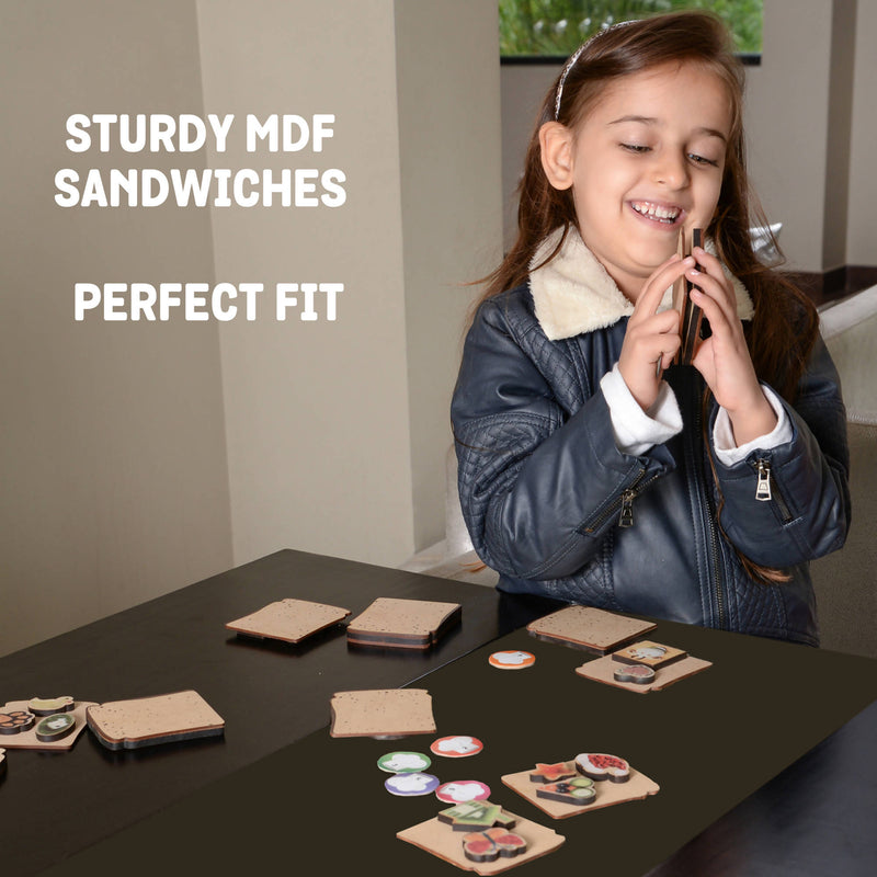 Chalk and Chuckles Sandwich Mix Up- Speedy Tactile Shape Recognition Game