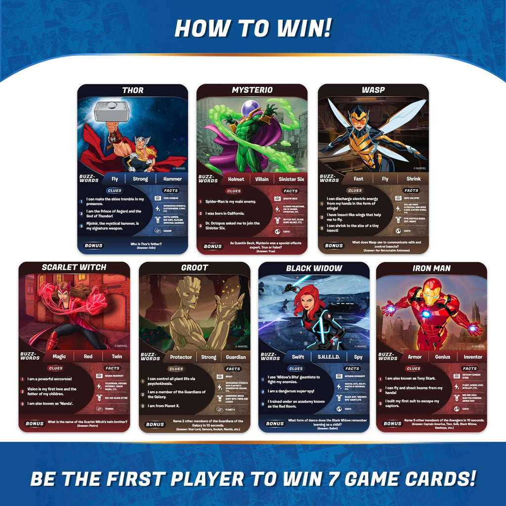Guess in 10: Marvel  Trivia card game – MONSTER KIDS
