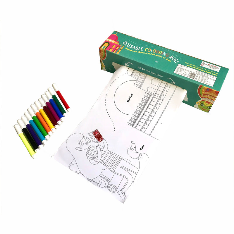 Explore India Wipe n Clean Colouring Roll