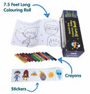 Solar System Colouring Roll Story Book with Crayons