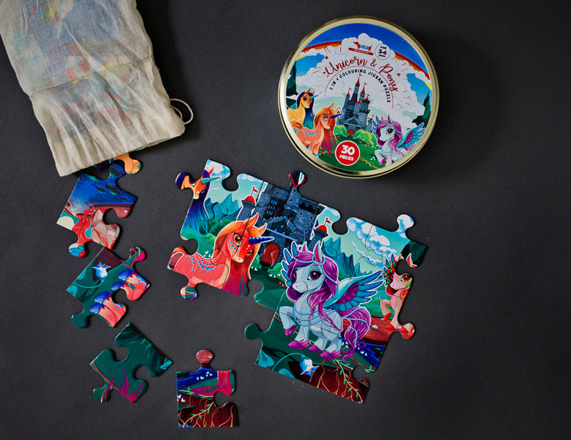 Unicorn and Pony Jigsaw Puzzle 30 pieces