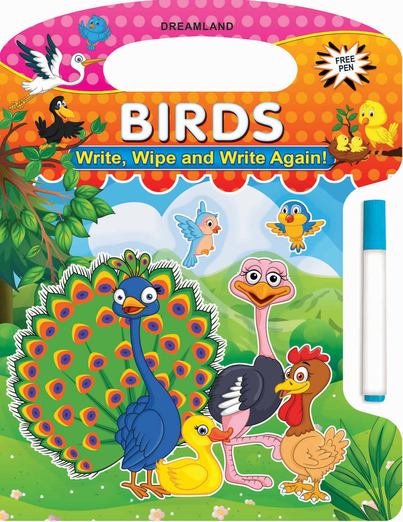 Write and Wipe Book - Birds : Early Learning Children Book By Dreamland Publications 9789350891025