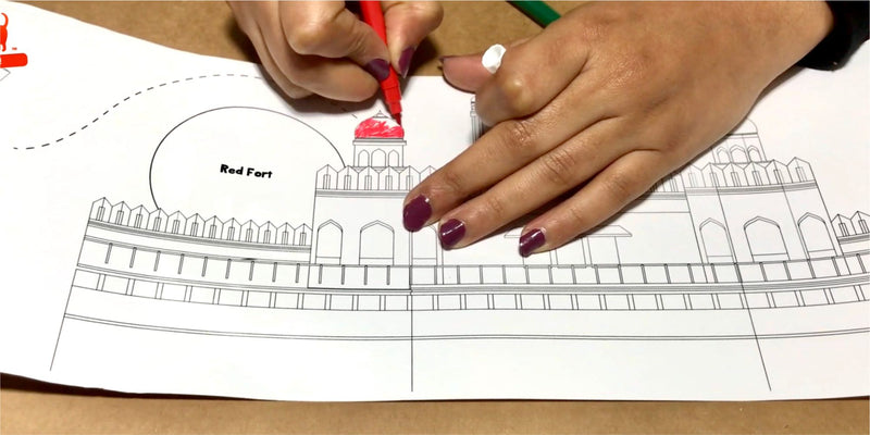 Explore India Wipe n Clean Colouring Roll