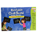 Reusable Chalk Board Drawing Table Mats, Set of 3 Mats (Includes 10 Coloured Chalks)