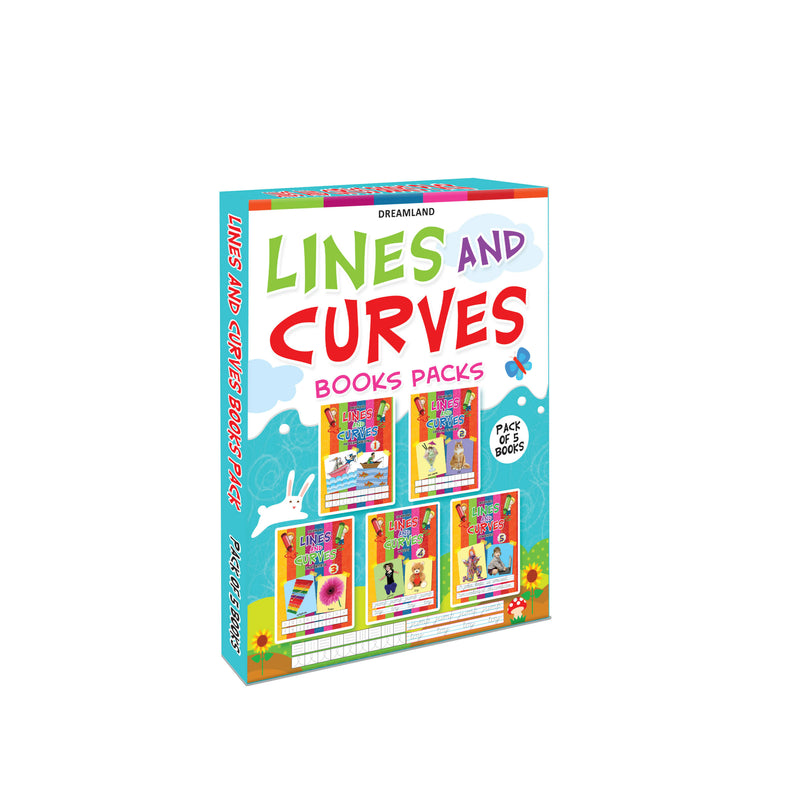 Lines and Curve - Pack (5 Titles) : Early Learning Children Book By Dreamland Publications 9788184518221