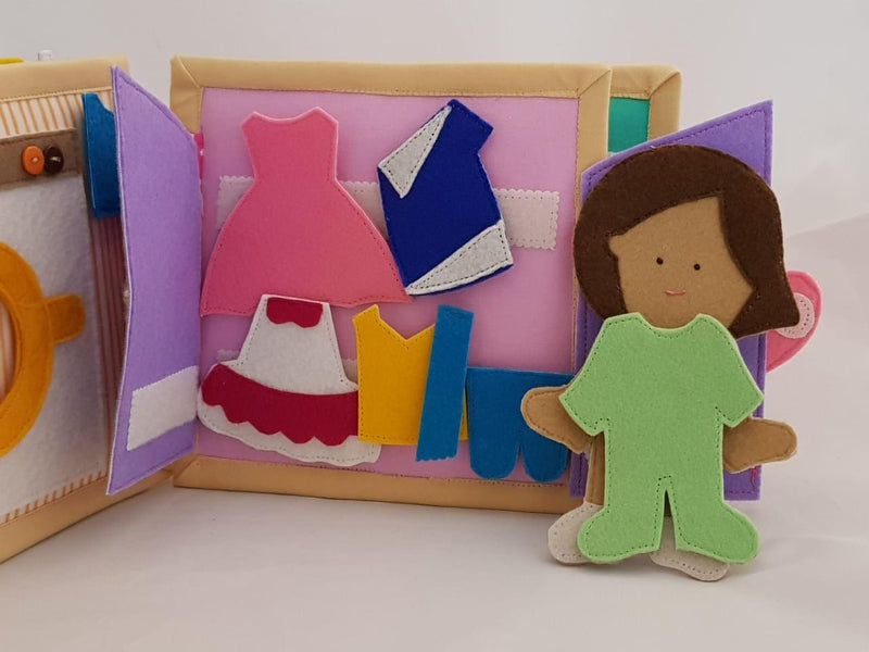 My Daily Activity - Doll House Quiet Book (For Girls) | Mini Quiet Book