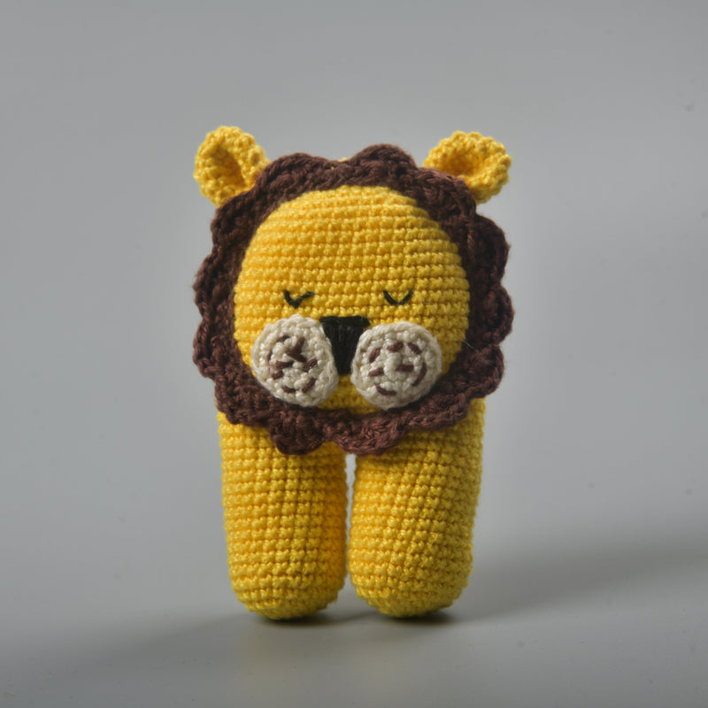 Svecha Toys: Adam the Lion - Crochet Rattle
