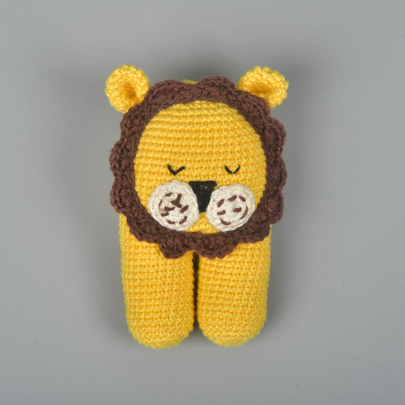 Svecha Toys: Adam the Lion - Crochet Rattle
