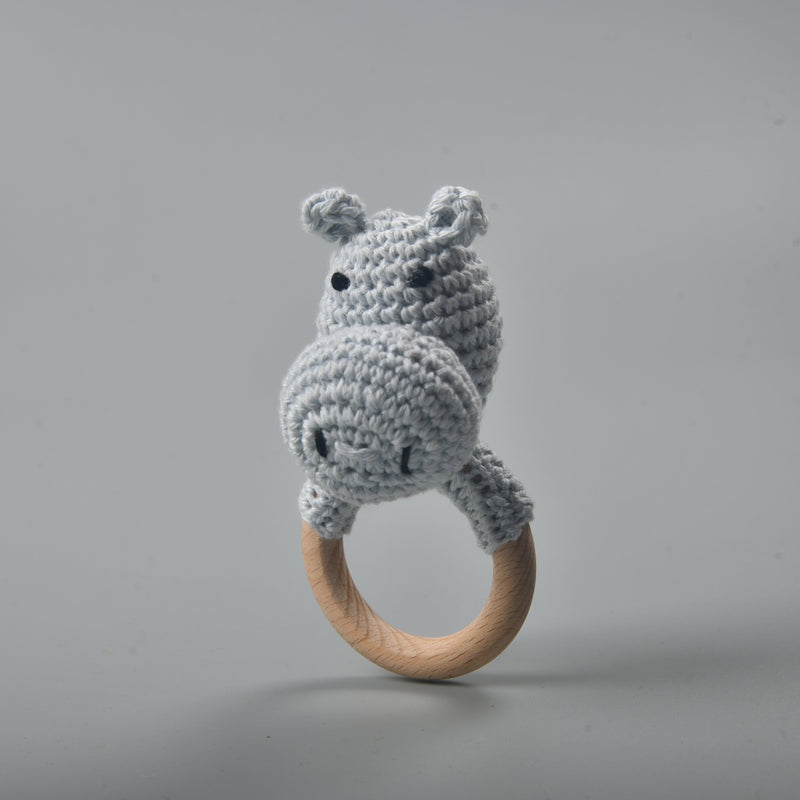 Svecha Toys: Blippo Hippo - Crochet Teether cum Rattle