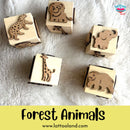Giraffe, Lion,Tiger, Bear & Elephant, forest animal themed eductaional wooden toys