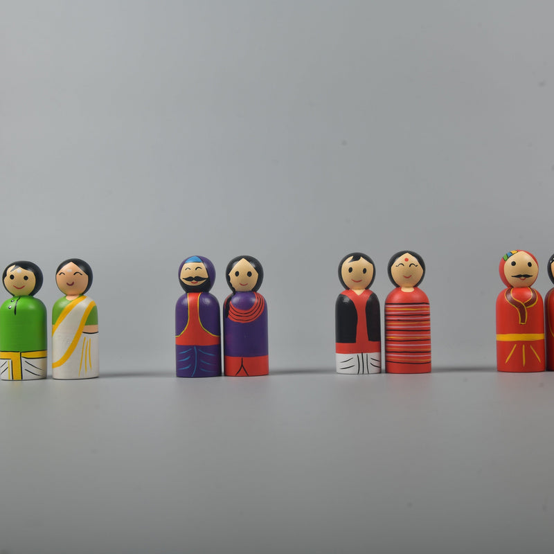 Svecha Toys: Culture Peg dolls - Option 2 (Set of 8)