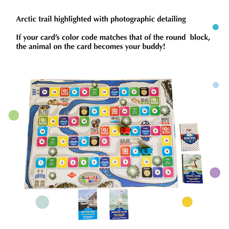 Animal Buddy - Arctic World Edition - Play & Learn Board Game for Kids 4+ & Family