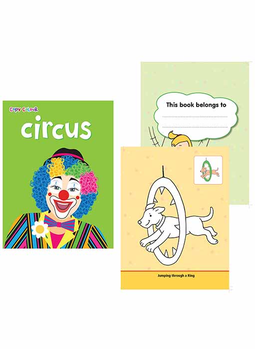Set of 8 Copy Colour Colouring Books for 2+ Year Old Kids
