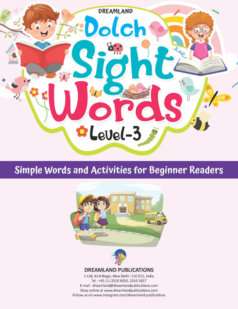 Dolch Sight Words Level 3- Simple Words and Activities for Beginner Readers : Early Learning Children Book by Dreamland Publications