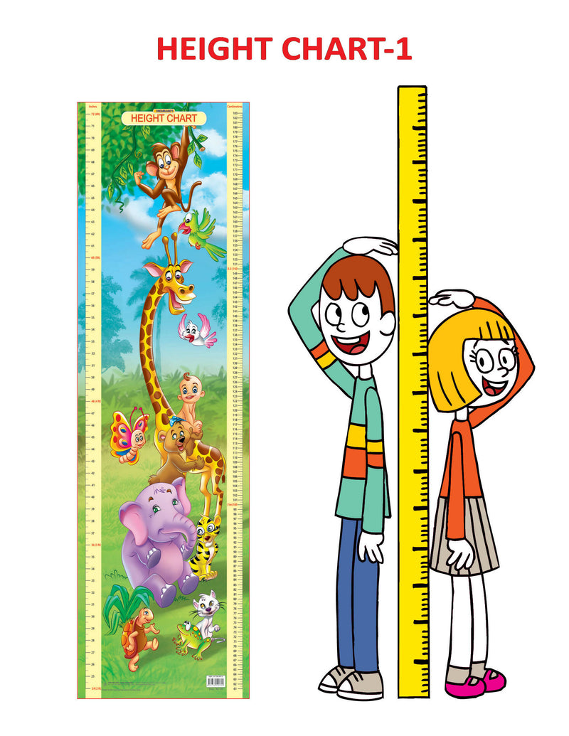 Height Chart - 6 : Reference Educational Wall Chart by Dreamland Publications