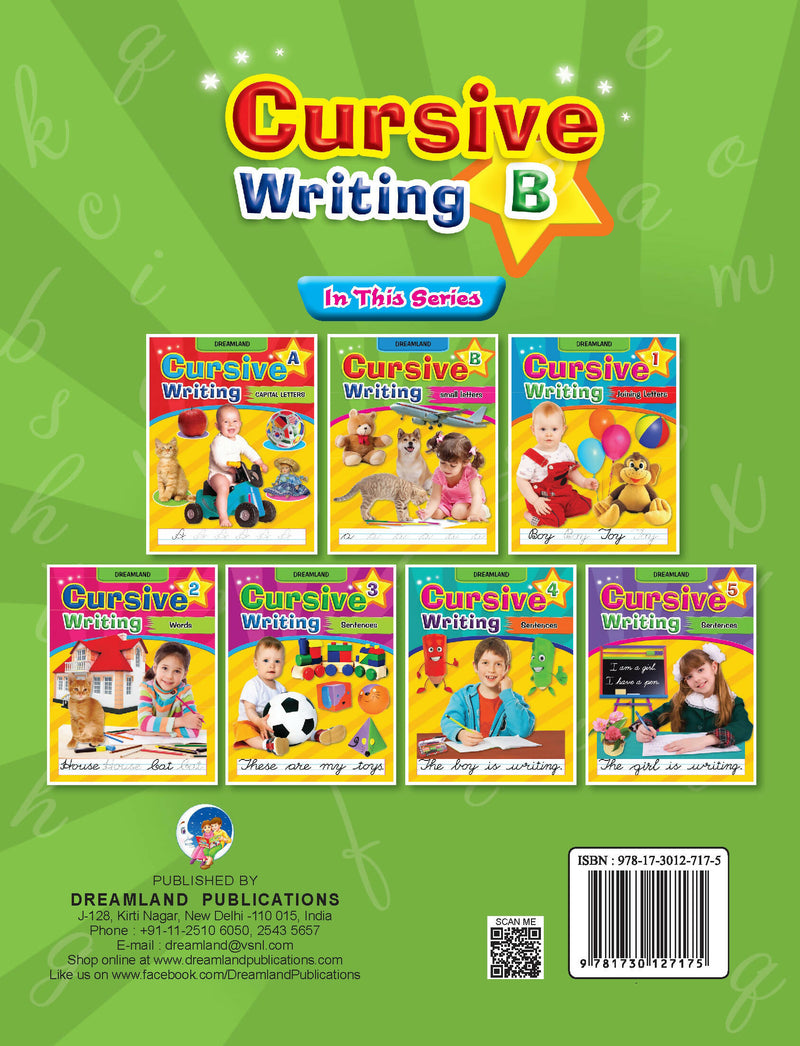 Cursive Writing Book (Small Letters) Part B : Early Learning Children Book By Dreamland Publications