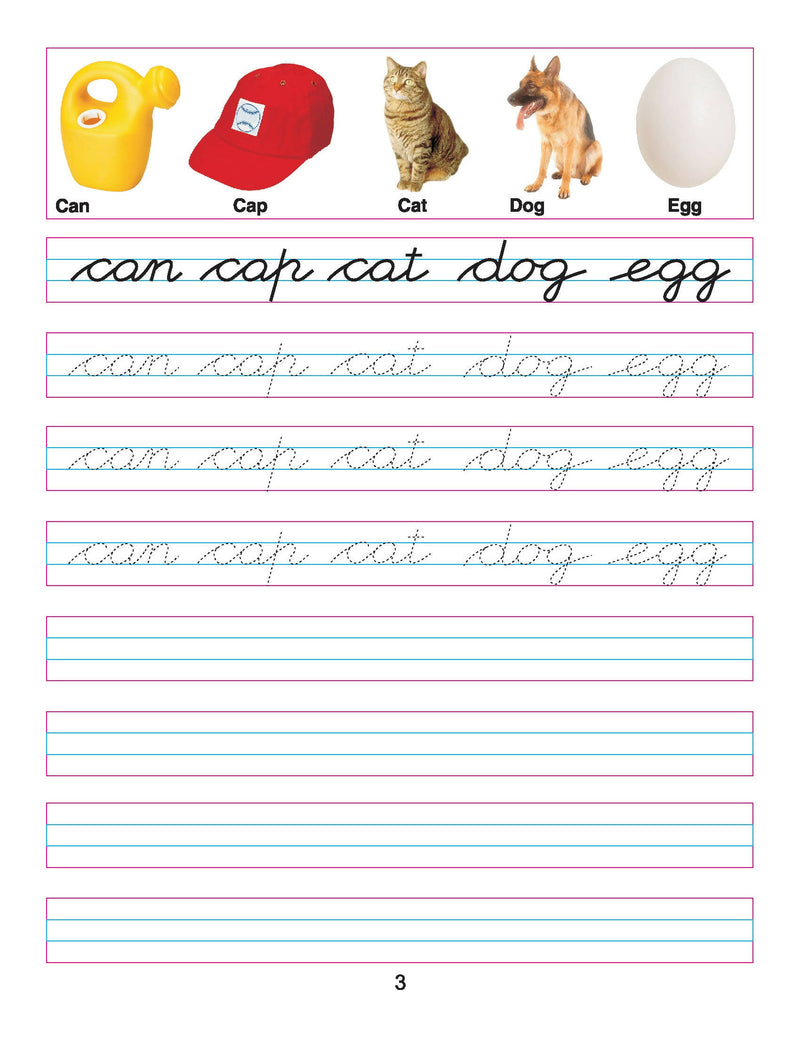 Cursive Writing Book (Words) Part 2 : Early Learning Children Book By Dreamland Publications