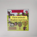 Farm Animals Shadow matching activity Board (with wooden animals)