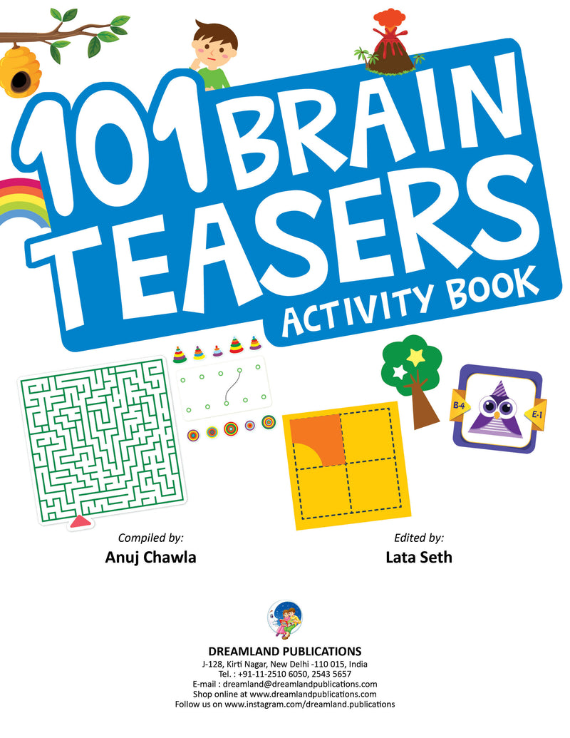 101 Brain Teasers Activity Book : Interactive & Activity Children Book By Dreamland Publications