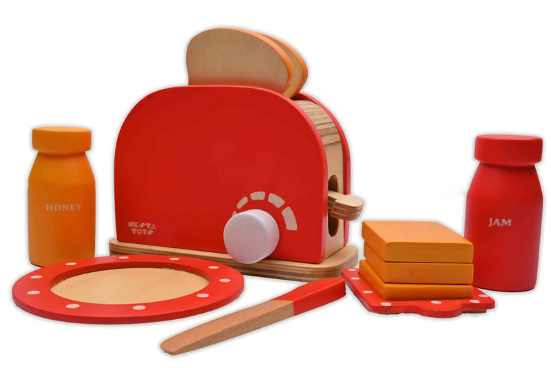 Nesta toys, bread toaster toy, kitchen toy, pretend play toy, role play toy, cooking toys, wooden toys kids, made in india toys