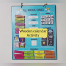 Wooden calender activity